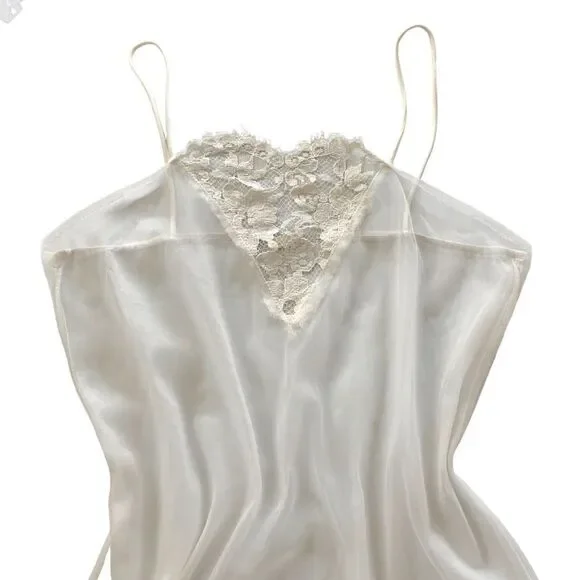 Vintage Sheer Lace Slip Dress - Picture 4 of 8